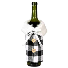  Ünnepi palackhuzat kockás pulóverrel ajándéktárgy