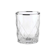 UPSCALE UPSCALE vizes pohár ezüst szegéllyel 345 ml üdítős pohár