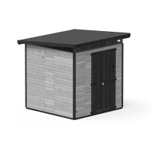 UPYARD kerti ház Strongbox XL alappal 203 cm x 203 cm szürke FSC kerti tárolás