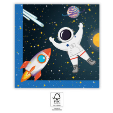Űr Rocket Space szalvéta 20 db-os 33x33 cm FSC party kellék