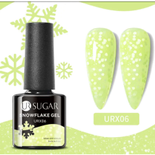 UR Sugar Hópehely Gél lakk - Zöld - 7ml lakk zselé