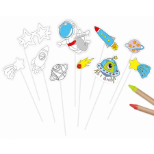  Űr Universe színezhető fotókellék 10 db-os szett party kellék