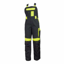Urgent -Y Kantáros Nadrág Fekete-Neonsárga - 50 munkaruha
