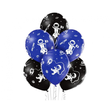 Űrhajós Spaceman, Űrhajós léggömb, lufi 6 db-os 12 inch (30cm) party kellék