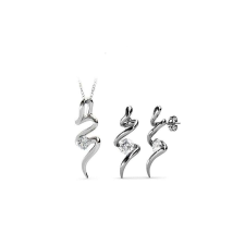  Urzula Swarovski kristályos szett - fehér ékszer szett