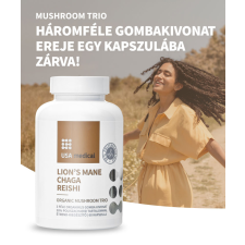 USA Medical Gomba-trió kapszula – Reishi, Chaga és Lion’s Mane 60 db vitamin és táplálékkiegészítő