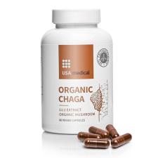 USA Medical Organic CHAGA gomba kivonat 60 kapszula vitamin és táplálékkiegészítő