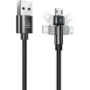 USAMS ADAT/TÖLTŐKÁBEL USB - MICROUSB (USA259BLK)