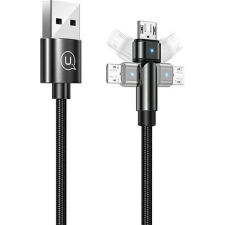 USAMS ADAT/TÖLTŐKÁBEL USB - MICROUSB (USA259BLK) kábel és adapter