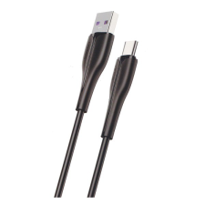 USAMS adatkábel és töltő (USB - Type-C, gyorstöltés támogatás, 100cm, törésgátló) FEKETE (SJ376_B) (SJ376_B) kábel és adapter