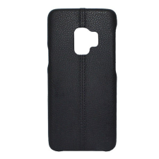 USAMS JOE műanyag telefonvédő (bőr hatású, varrás minta) FEKETE [Samsung Galaxy S9 (SM-G960)] tok és táska
