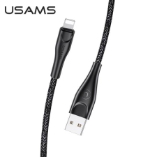 USAMS kábel fonott U41 lightning 3m 2A fekete SJ397USB01 (US-SJ397) gyorstöltés kábel és adapter