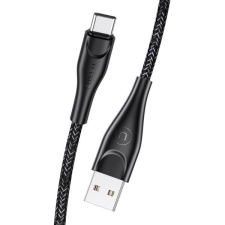 USAMS kábel fonott U41 USB-C 1m 2A fekete SJ392USB01 (US-SJ392) gyorstöltés kábel és adapter