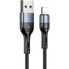 USAMS Kábel Fonott U55 2A Lightning Fekete 1 m SJ448USB01 US-SJ448 (112223) kábel és adapter