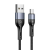 USAMS kábel fonott U55 2A micro USB fekete 1m SJ450USB01 (US-SJ450)