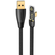 USAMS kábel szögletes USB na USB-C PD 6A 66W gyors töltés Iceflake Series 1,2m fekete SJ585USB01 (US-SJ585) kábel és adapter