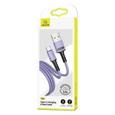 USAMS kábel U52 USB-C 2A gyorstöltés 1m lila SJ436USB04 (US-SJ436) kábel és adapter