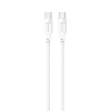 USAMS kábel USB-C - USB-C PD gyorstöltés 1,2m 100W Lithe Series fehér SJ567USB02 (US-SJ567)