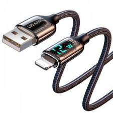 USAMS SJ543USB01 USB-A - Lightning kábel kijelzővel 2.4A, 120cm (SJ543USB01) kábel és adapter