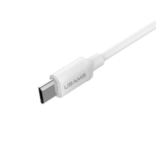 USAMS Töltő és adatkábel USB/Micro-USB csatlakozóval 2A 1 méter Usams U-Turn SJ098 fehér kábel és adapter