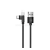 USAMS U60 adatkábel (USB - microUSB, 100cm, forgatható fej, LED jelzés) FEKETE (SJ478_MICROUSB_B)