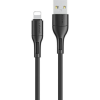 USAMS U68 adatkábel (USB - lightning, 2A, gyorstöltő, 100cm) FEKETE Apple iPhone 14 Plus / iPhone 14 Pro / iPhone 14 (SJ500USB01) (SJ500USB01)