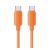 USAMS U98 adatkábel Type-C - Type-C 60W gyorstöltő 100cm NARANCSSÁRGA SJ787USB03