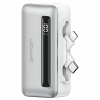 USAMS USA001545 Powerbank integrált kábellel Lightning + Type-C / 4500mAh 20W - Ezüst (USA001545)