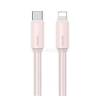 USAMS YU adatkábel (Type-C - lightning, 30W, gyorstöltő, 100cm) RÓZSASZÍN (SJ735USB04_)