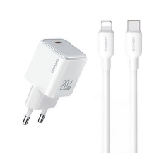 USAMS YXXLOGTC03 hálózati töltő 20W PD fehér (YXXLOGTC03) mobiltelefon kellék