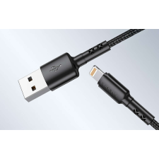  USB és Lightning kábel Vipfan X02, 3A, 1.8m (fekete) kábel és adapter