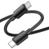  USB Type-C töltő- és adatkábel, USB Type-C, 100 cm, 3000 mA, 60W, gyorstöltés, PD, QC, Hoco X96 Hyper, fekete
