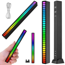 Usb vezetett hang válasz többszínű neon szalag rgb led villogó elem világítási kellék