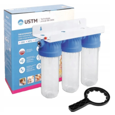 USTM Háromlépcsős szűrőház 10&quot; hidegvízre 1&quot; csatlakozás USTM FS3WFW1 vízszűrő