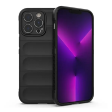 utángyártott Apple iPhone 14 Pro, Szilikon tok, közepesen ütésálló, 3D minta, fekete tok és táska