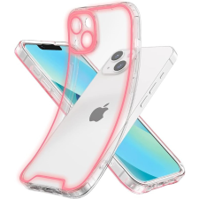 utángyártott Apple Iphone 15 Pro foszforeszkáló / sötétben világító szilikon tok, rózsaszín tok és táska