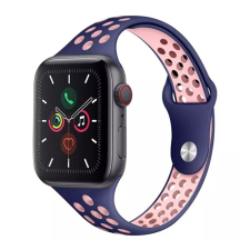 utángyártott Apple Watch lyukacsos vékony sport szíj 38/40/41mm, kék/rózsaszín okosóra kellék