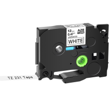 utángyártott Brother PT 1250J, 1250LB, 1250S, 1250VP készülékekhez címkeszalag (Fehér alapon Fekete) - Utángyártott nyomtató kellék