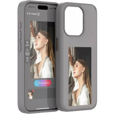 utángyártott E-Ink okos telefontok, programozható NFC kijelzővel iPhone 13 Pro, ezüst tok és táska