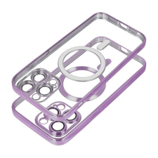 utángyártott Electro Mag Apple iPhone 15 MagSafe szilikon tok, lila tok és táska