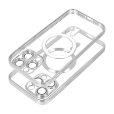 utángyártott Electro Mag Apple iPhone 15 Pro MagSafe szilikon tok, ezüst tok és táska
