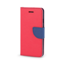 utángyártott Fancy Samsung Galaxy A25 5G flip tok, piros-kék tok és táska