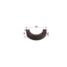 utángyártott Fékpofa Steyr 131700340014 - 180 x 50 x 90 mm autóalkatrész
