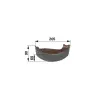 utángyártott Fékpofa Steyr 133700340912 - 205 x 60 x 90 mm