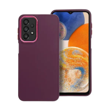 utángyártott Frame Samsung Galaxy A23 5G közepesen ütésálló tok kameravédő kerettel, lila tok és táska