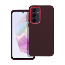 utángyártott Frame Samsung Galaxy A35 5G közepesen ütésálló tok kameravédő kerettel, lila tok és táska