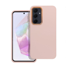 utángyártott Frame Samsung Galaxy A35 5G közepesen ütésálló tok kameravédő kerettel, rózsaszín tok és táska