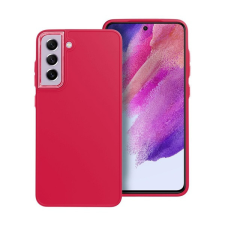 utángyártott Frame Samsung Galaxy S21 FE közepesen ütésálló tok kameravédő kerettel, magenta tok és táska