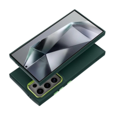 utángyártott Frame Samsung Galaxy S24 FE közepesen ütésálló tok kameravédő kerettel, zöld tok és táska