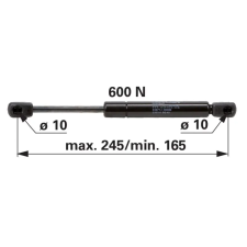 utángyártott Gázrugó Massey Ferguson 4286448M1 - 600 N, hosszúság 245 mm autóalkatrész